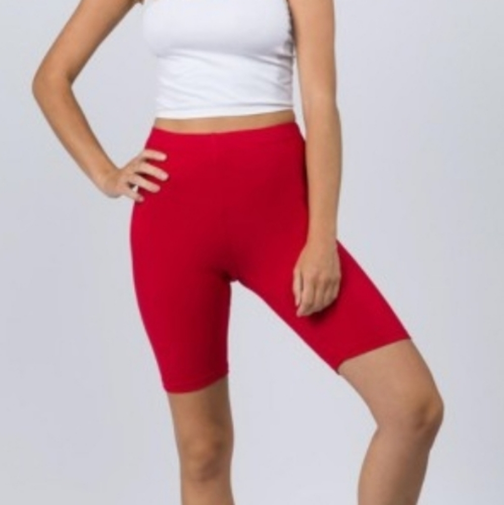 Crimson Red Bike Shorts
